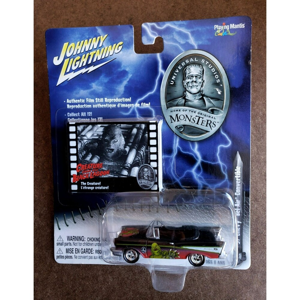 Johnny Lightning '57 CHEVY BEL AIR CONVERTIBLE Black Universal Studios Monsters